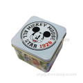 square shape metal watch box wholesale tin container
